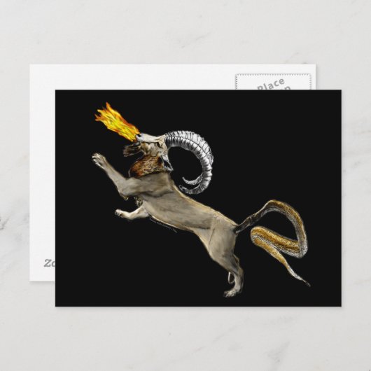 Chimera Postkarte (Vorne/Hinten)