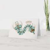 Chimera - Seepferd-Grußkarte für Pfauen Ankündigung (Vorderseite)