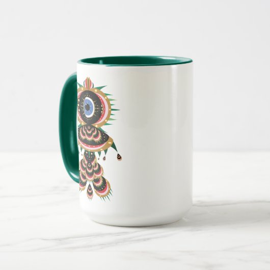 Chimera - Tasse von Fischvögeln 15oz. (Vorderseite Links)
