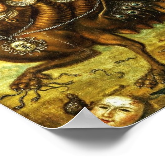 Chimera Winged Creature Monster des frühen 18. Jah Poster (Ecke)