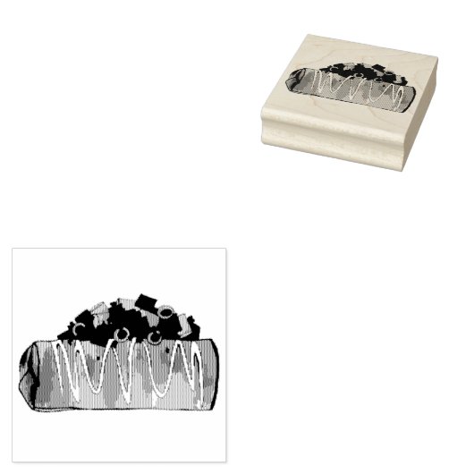 Chimichanga Tex Mex Southwestern Burrito Arizona Gummistempel (Stempel)