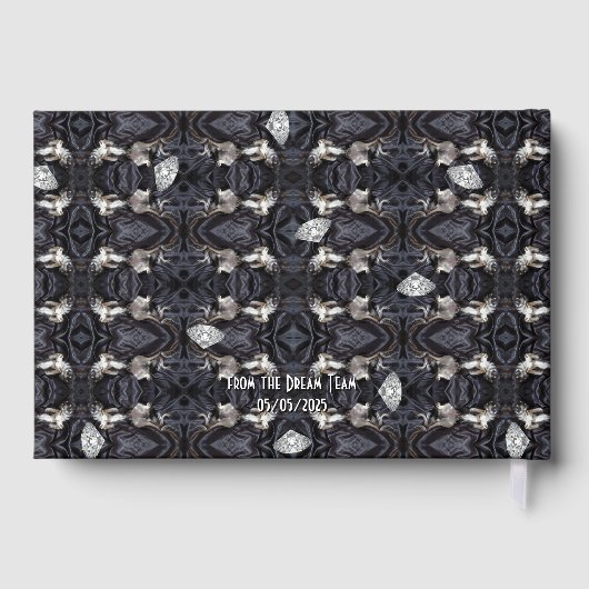 Chimigos - Chihuahuas and Diamonds Art Deco Party Gästebuch (Rückseite)