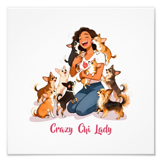 Chimigos - Crazy Chi Lady - Chihuahua  Fotodruck (Vorne)