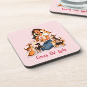 Chimigos - Crazy Chi Lady - Chihuahua  Getränkeuntersetzer (Linke Seite)