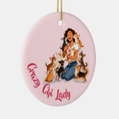 Chimigos - Crazy Chi Lady - Chihuahua  Keramik Ornament (Rechts)