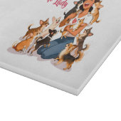 Chimigos - Crazy Chi Lady - Chihuahua  Schneidebrett (Ecke)