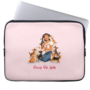 Chimigos - Verrückte Chi-Dame - Chihuahua-Herz Laptopschutzhülle