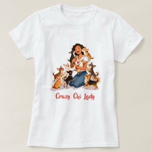 Chimigos - Verrückte Chi-Dame - Chihuahua-Mama T-Shirt