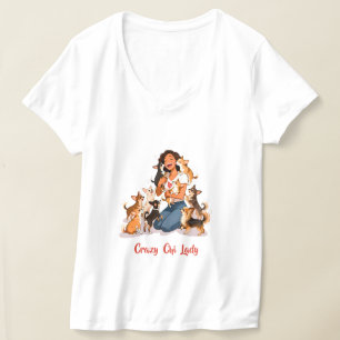 Chimigos - Verrückte Chi-Dame - Chihuahua-Mama T-Shirt