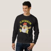 Chimkin Fat Derpy Chicken Meme Chicken Farmer Sweatshirt (Vorne ganz)