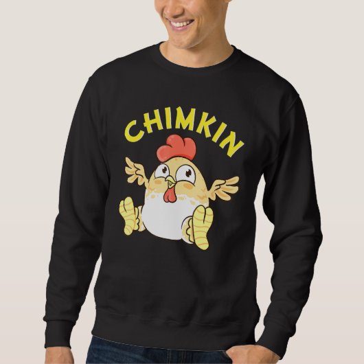 Chimkin Fat Derpy Chicken Meme Chicken Farmer Sweatshirt (Vorderseite)