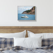 Chimney Bluffs - Lake Ontario Wrapped Canvas Leinwanddruck (Insitu (Schlafzimmer))