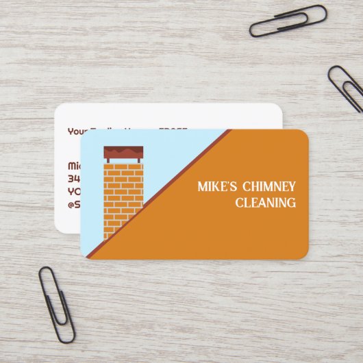 Chimney Flue Reinigung Visitenkarte (Vorderseite/Rückseite Beispiel)