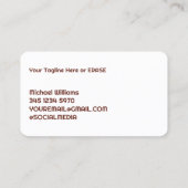 Chimney Flue Reinigung Visitenkarte (Rückseite)