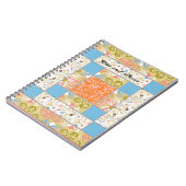 Chimney Quilt Blockmuster individuelles Notebook Notizblock (Linke Seite)