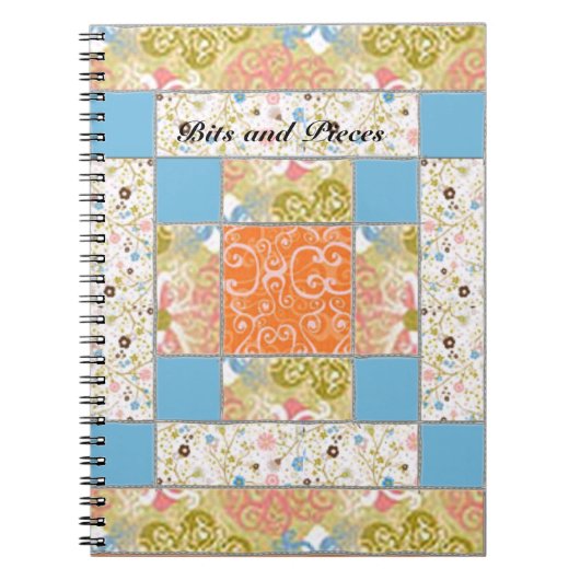 Chimney Quilt Blockmuster individuelles Notebook Notizblock (Vorderseite)