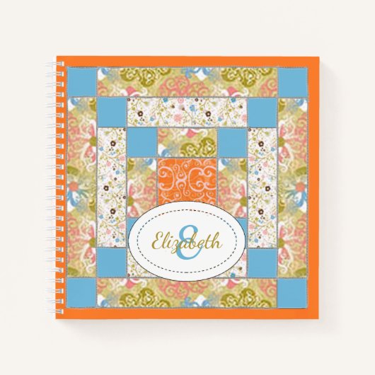 Chimney Quilt Blockmuster Notizblock (Vorderseite)