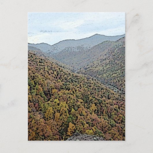 Chimney Rock Area Berge Postkarte (Vorderseite)