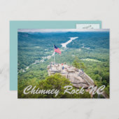 Chimney Rock NC Postkarte (Vorne/Hinten)