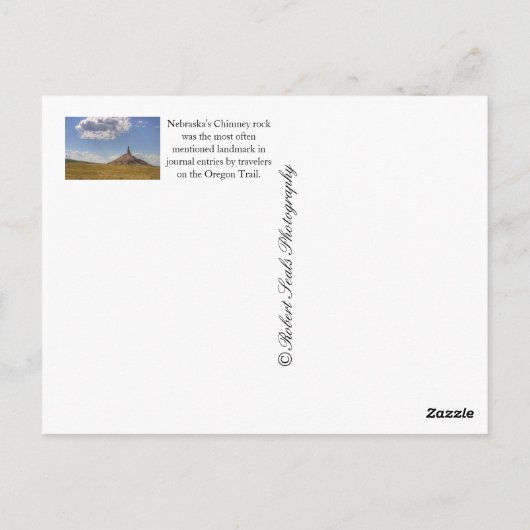 Chimney Rock, Nebraska Postcard Postkarte (Rückseite)