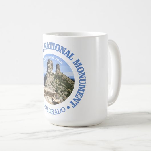 Chimney Rock (NM) Kaffeetasse (VorderseiteRechts)