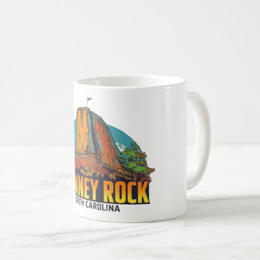 Chimney Rock North Carolina Souvenir Kaffeetasse (VorderseiteRechts)