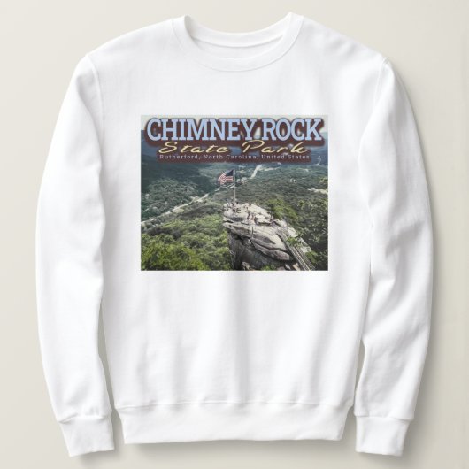 CHIMNEY ROCK - RUTHERFORD - NORTH CAROLINA USA SWEATSHIRT (Design vorne)