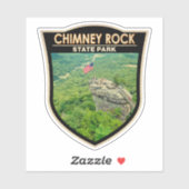 Chimney Rock Staat Park North Carolina Abzeichen Aufkleber (Blatt)