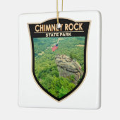 Chimney Rock Staat Park North Carolina Abzeichen Keramikornament (Links)