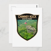 Chimney Rock Staat Park North Carolina Abzeichen Postkarte (Vorne/Hinten)