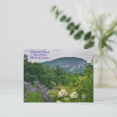 Chimney Rock von Flower Bridge Lake Lure NC Postkarte (Stehend Vorderseite)