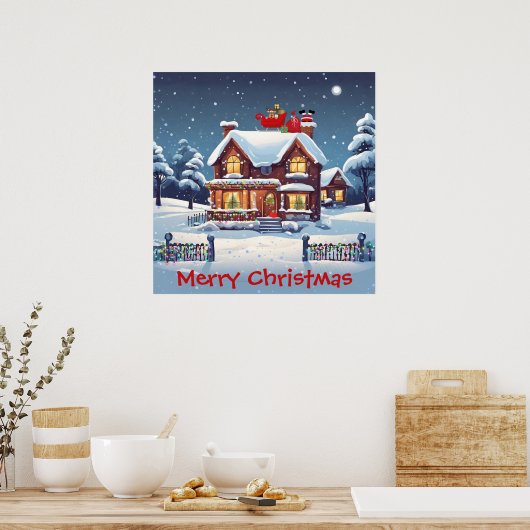 Chimney Santa Poster (Küche)