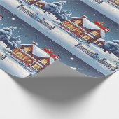 Chimney Santa Wrapping Paper Geschenkpapier (Ecke)