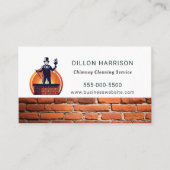 Chimney Sweep Cleaning Service Professional Visitenkarte (Vorderseite)