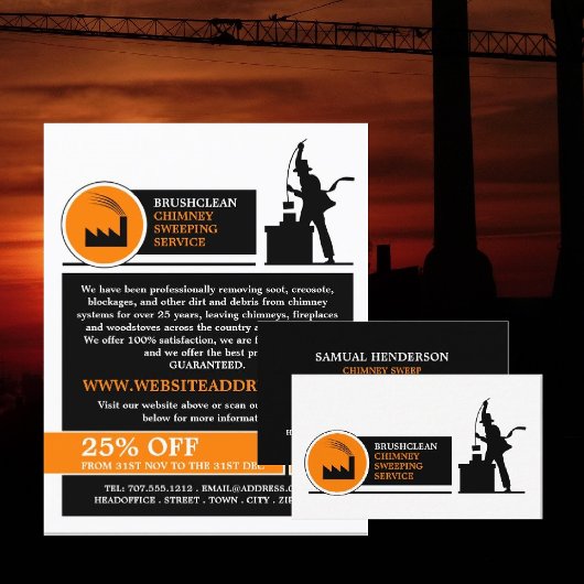 Chimney Sweep Logo Design Chimney Sweep Service Flyer