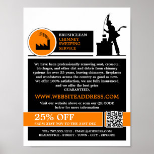 Chimney Sweep Logo Design Chimney Sweep Service Poster