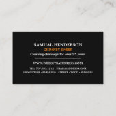Chimney Sweep Logo Design, Kaminney Sweep Visitenkarte (Rückseite)