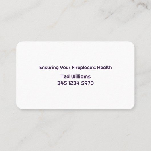 Chimney Sweep Visitenkarte (Rückseite)