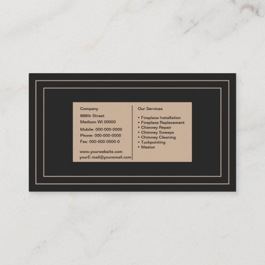 Chimney Visitenkarte (Rückseite)