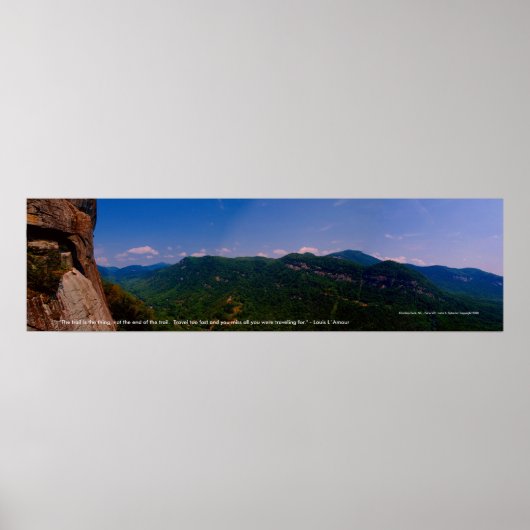 chimneyrock pano links, "Der Weg ist das Ding,.. Poster (Vorne)