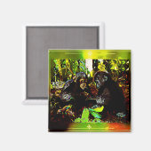 Chimp and Gorilla Cooperation 02. Magnet (Vorderseite/Rückseite)