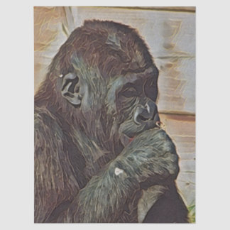 CHIMP ART SEIDENPAPIER