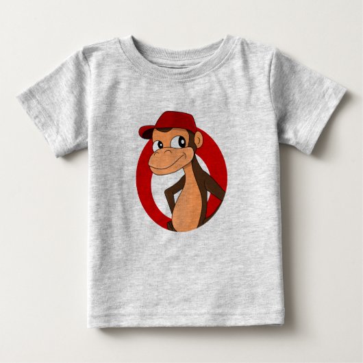 Chimp Cartoon Baby T - Shirt (Vorderseite)