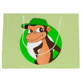 Chimp Cartoon große Geschenktasche Geschenktüte (Vorderseite)