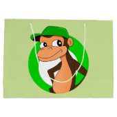 Chimp Cartoon große Geschenktasche Geschenktüte (Rückseite)