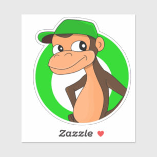 Chimp-Cartoon, kundenspezifisch geschnitten Vinyl- Aufkleber