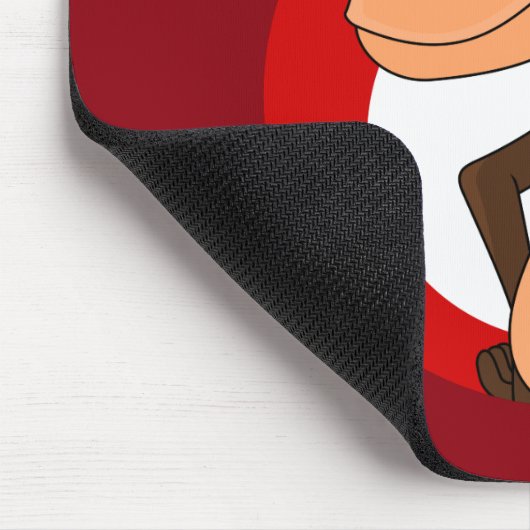 Chimp-Cartoon-Mauspad Mousepad (Ecke)