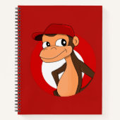 Chimp-Cartoon-Notebook Notizblock (Vorderseite)