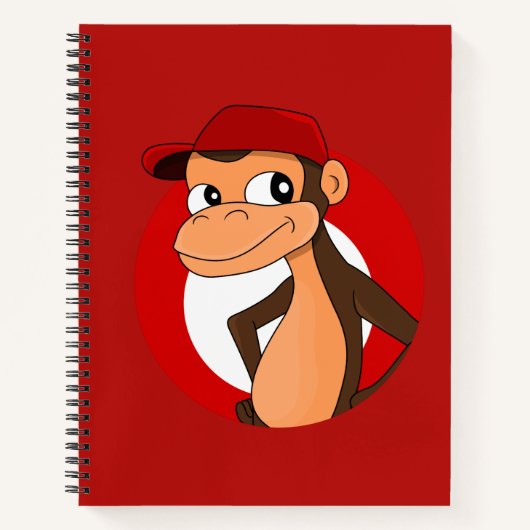 Chimp-Cartoon-Notebook Notizblock (Vorderseite)