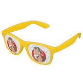 Chimp Cartoon Retro-Sonnenbrille Partybrille (Schrägansicht)